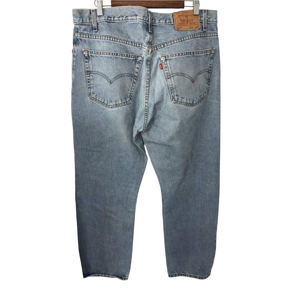 Vintage 90s Levis 505 Straight Leg Jeans Light Wash Mens 38x30 1991